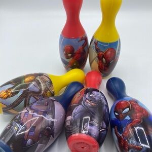 Spiderman Bowling Marvel 6 Pins Ages 2 and up indoor and outdoor use No Ball